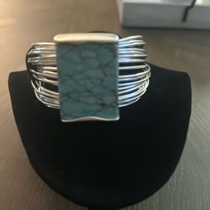 COPY - Ladies silver and turquoise cuff bracelet